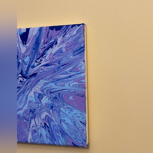 “Crystal Lake” Abstract Original Painting 10x10 - Picture 4 of 7